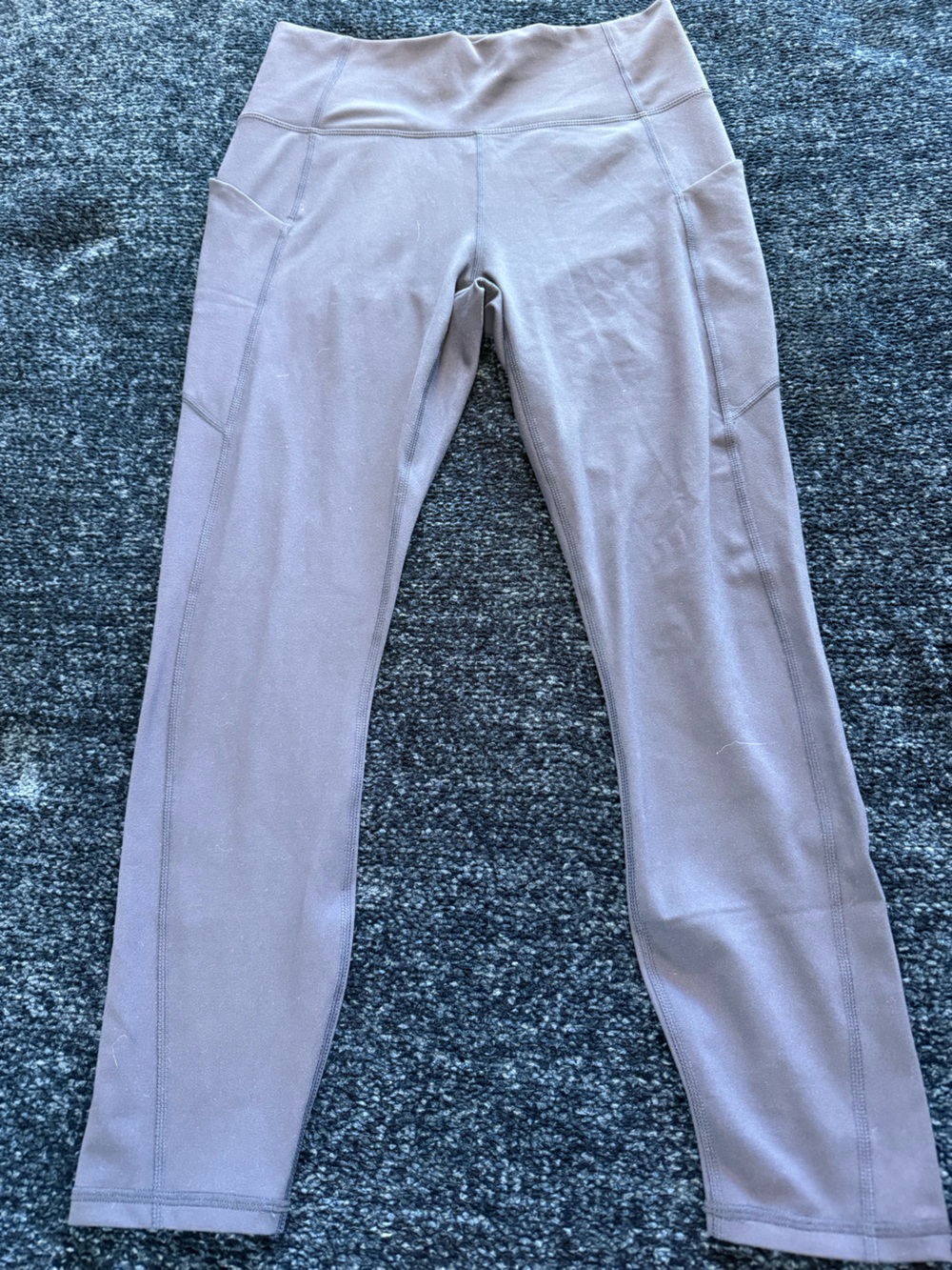 Fabletics PureLuxe High Rise Leggings Blue Gray Cropped 23” Inseam